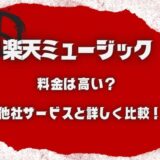 楽天ミュージックは月額いくら？値段が高いかライバル5社と徹底比較！